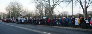 Blackford pumping station protest